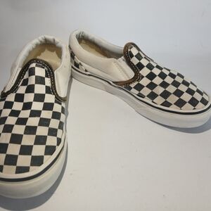 Little Kids Checkered Vans Slip-On Shoes